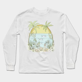 surf paradise florida inspired // retro surf art by surfy birdy Long Sleeve T-Shirt